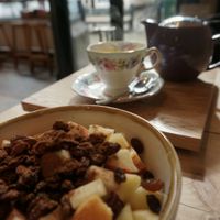 Porridge Bowl with Cinnamon Raisins at The Wildcat in Fort William