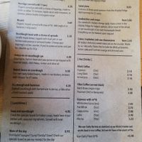 Menu part 1 at The Wildcat in Fort William