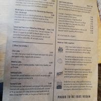 Menu part 2 at The Wildcat in Fort William