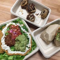 Taco salad, BLT wrap , cinnamon rolls  at The Fuel in Brighton