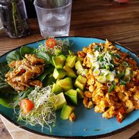 Tofu scramble at by Cafe in Tegallalang