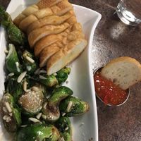 Brussel sprout appy.   Delicious 😋  at Ek's Grill in Kelowna