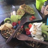 Açai bowl, coco whip and avo toast at Clean Eats and Healthy Treats in Nelson Bay