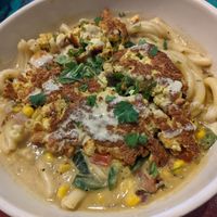 Green chili mac at Red Cup Coffee House in Oklahoma City