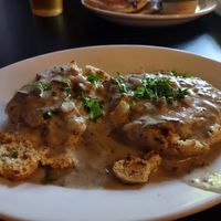 Vegan Biscuits and Gravy at Red Cup Coffee House in Oklahoma City