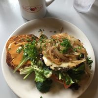 The burger  at Red Cup Coffee House in Oklahoma City