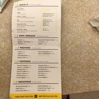 Menu at CAVA in Ashburn