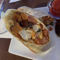 Inside of the burrito! at Bistro 781 in Waltham