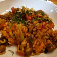 Vegan risotto at Bistro 781 in Waltham