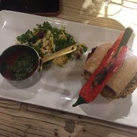 Vegan burger at The Arkle Manor in Betchworth