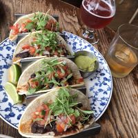 Tempeh Tacos (usually 3, we added 1 to share). Delicious! at Fig + Farro in Minneapolis