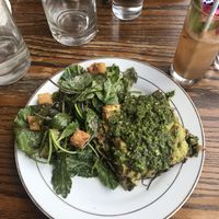 Pesto lasagna  at Fig + Farro in Minneapolis