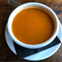 The souper tomato soup at Fig + Farro in Minneapolis