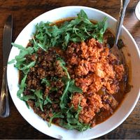 Jambalaya - the perfect dish for a freezing cold day! at Fig + Farro in Minneapolis