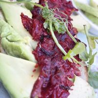 Beetroot on breakfast  at The Corner House in Cardiff