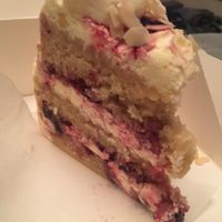 Vegan Cherry bakewell triple layer cake  at Cake Tin in Blackpool