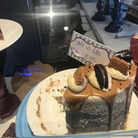 Vegan Oreo and lotus biscuit cake at Cake Tin in Blackpool