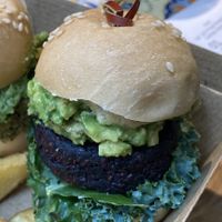 SexyBeet - beetroot patty with guacamole at Kale in Hong Kong Island