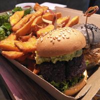 Beetroot and jackfruit sliders  at Kale in Hong Kong Island
