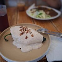 Chile en nogada at Vege Taco in Mexico City