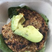 Bunless Black Bean Burger at The Green Plate in Whitinsville