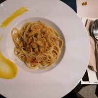 Vegan carbonara at Apriti Sesamo Cucina Naturale Bioenegetico in Parma