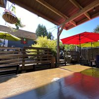 Part of the covered patio at Humble Roots Cafe in Maple Ridge