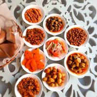 Moroccan salads 55 dirhams. at Dar Tajine in Fes