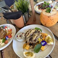 Vegan pancakes    at Shady Lane in Mirissa