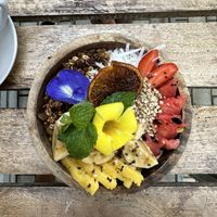 Banana smoothie bowl   at Shady Lane in Mirissa