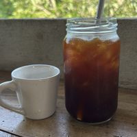 Iced coffee with coconut milk  at Shady Lane in Mirissa