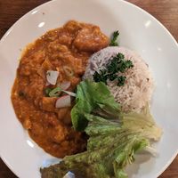 Tofu, chickpeas, rice at Toutes Les Couleurs in Lyon