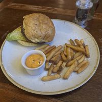 Oyster Mushroom Burger  at The Green Man in Longfield