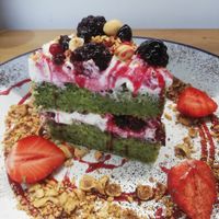 Vegan cake at Soma Bistro in La Pineda