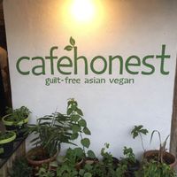 New cafe honest sign  at Cafe Honest in Siargao
