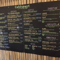 Menu Feb 2019 at Cafe Honest in Siargao