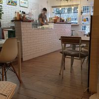 Interior of restaurants. Mostly small tables. Friendly staff. at Poke House in Madrid
