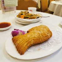 Deep fried taro with sweet and sour sauce at Three Virtues 三德食品 - North Point in Hong Kong Island