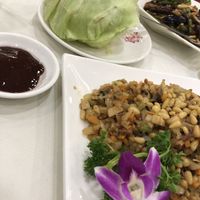 Lettuce wraps. (Includes pine nuts.) at Three Virtues 三德食品 - North Point in Hong Kong Island