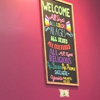 Everyone is welcome!  at Yassin's Falafel House - N Peters Rd in Knoxville