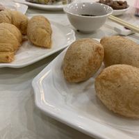 Shredded radish pastry & Spicy vegetarian shrimp pastry  at Three Virtues 三德食品 - Jordan in Kowloon