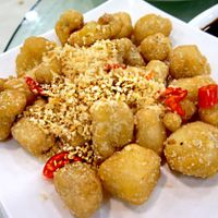 Monkey head mushrooms friend at Three Virtues 三德食品 - Jordan in Kowloon