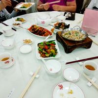 Just a few dishes from dinner at Three Virtues Vegetarian Restaurant at Three Virtues 三德食品 - Jordan in Kowloon