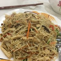 Fried noodle w/ Cordyceps & “seafood" at Three Virtues 三德食品 - Jordan in Kowloon