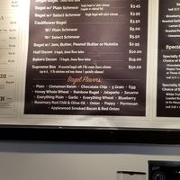 Menu at Boss Bagel in San Antonio