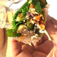 I am addicted to this Spring Roll.  The best of this kind of Spring Roll.  So healthy too! at The Sun Vegan in Fountain Valley