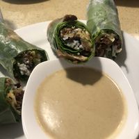 Spring rolls at The Sun Vegan in Fountain Valley