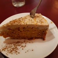 Menu of the day / Dessert / carrot cake at Biocenter - Pintor Fortuny in Barcelona