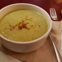 Menu of the day / 1st course / creamed courgettes at Biocenter - Pintor Fortuny in Barcelona