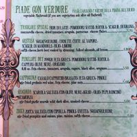 menu at C'era Una Volta Una Piada in Milan